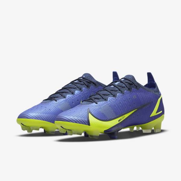 Women's Nike Mercurial Vapor 14 Elite FG Firm-Ground Football Shoes Blue | NK756PQT