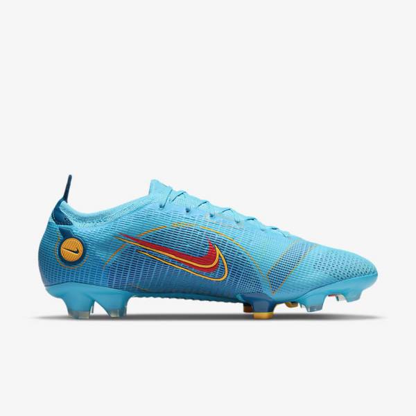 Women's Nike Mercurial Vapor 14 Elite FG Firm-Grounds Football Shoes Blue / Orange | NK892LFT