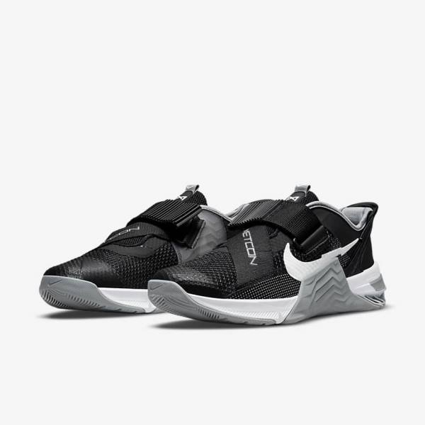 Women's Nike Metcon 7 FlyEase Training Shoes Black / Grey / White / Platinum | NK029BRD