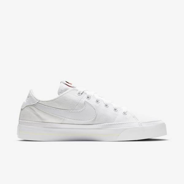 Women's Nike NikeCourt Legacy Canvas Trainers White | NK104VBU