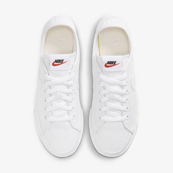 Women's Nike NikeCourt Legacy Canvas Trainers White | NK104VBU