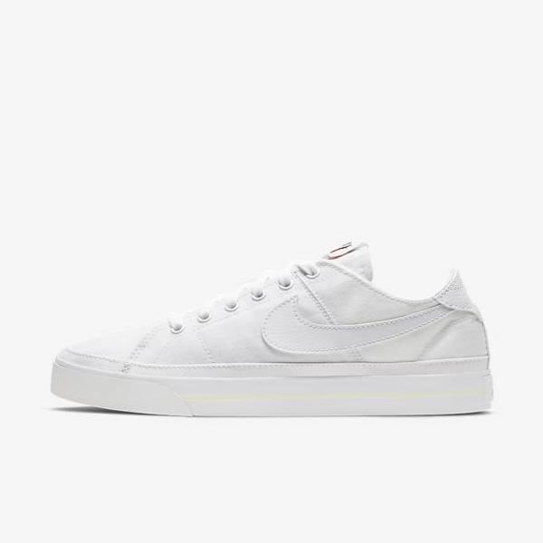 Women\'s Nike NikeCourt Legacy Canvas Trainers White | NK104VBU