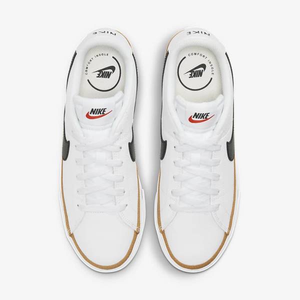 Women's Nike NikeCourt Legacy Trainers White / Black | NK578DUN