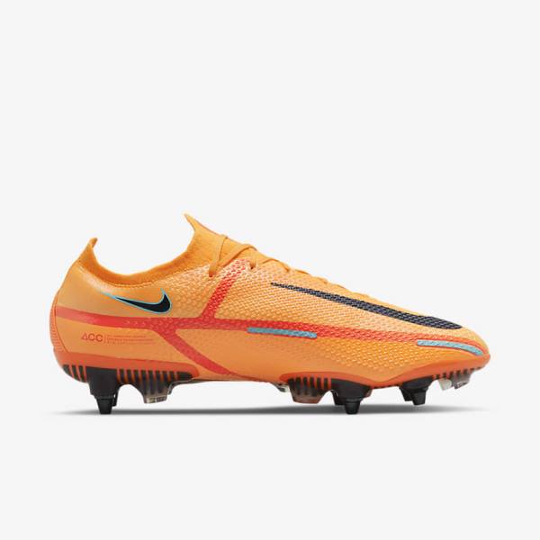 Women's Nike Phantom GT2 Elite SG-Pro AC Soft-Ground Football Shoes Orange / Light Red / Black | NK039OWS