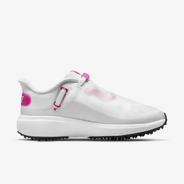 Women's Nike React Ace Tour Golf Shoes White / Black / Pink | NK856JUQ