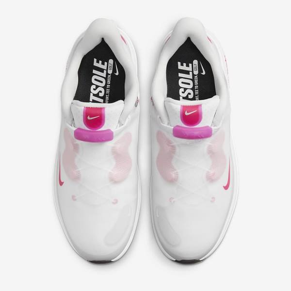 Women's Nike React Ace Tour Golf Shoes White / Black / Pink | NK856JUQ