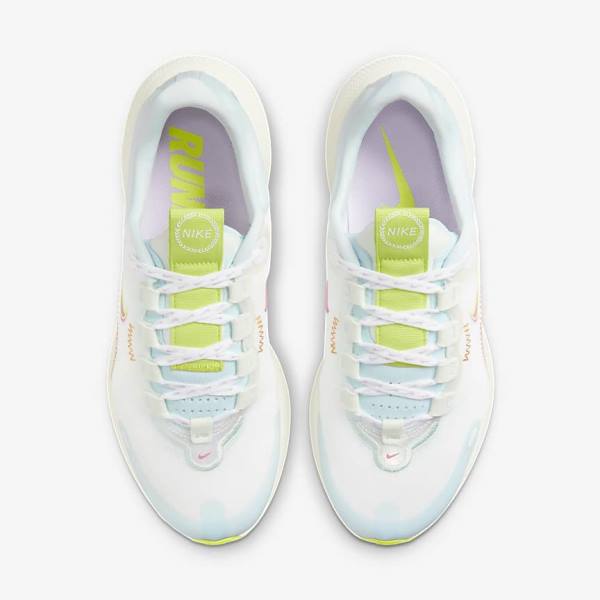 Women's Nike React Escape Run Road Running Shoes White / Green / Multicolor | NK341RYI