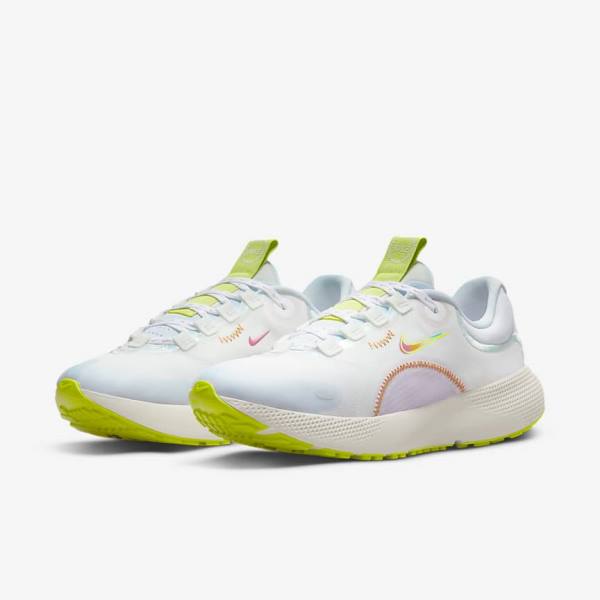 Women's Nike React Escape Run Road Running Shoes White / Green / Multicolor | NK341RYI