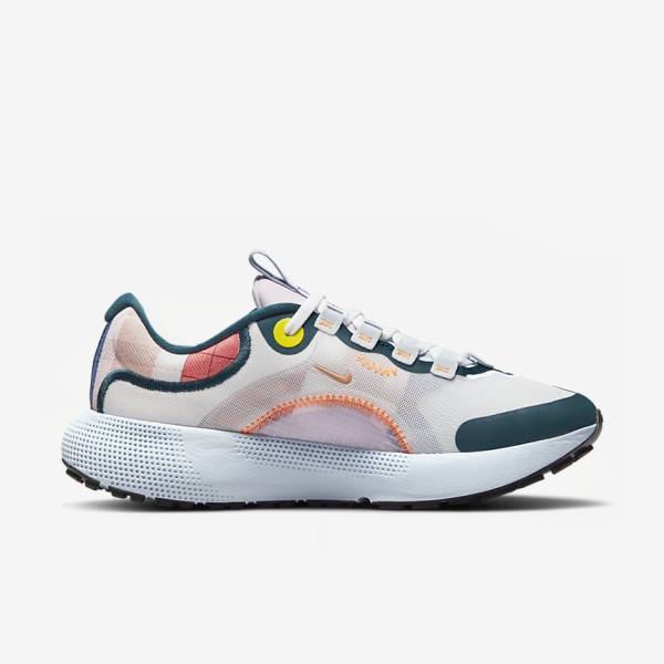 Women's Nike React Escape Run Road Running Shoes White / Blue / Black / Pink | NK835THG