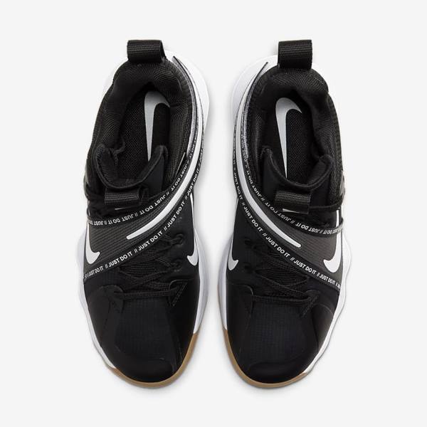 Women's Nike React HyperSet Indoor Court Training Shoes Black / Light Brown / White | NK869HEQ