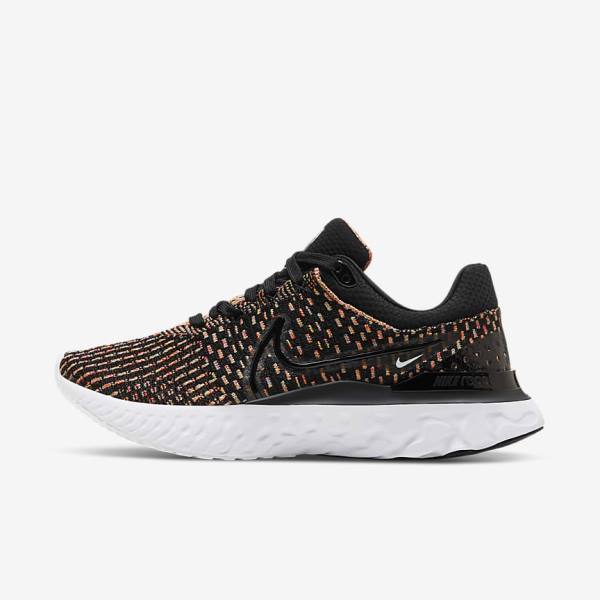 Women\'s Nike React Infinity Run Flyknit 3 Road Running Shoes Black / Blue / Pink / White | NK203AFX