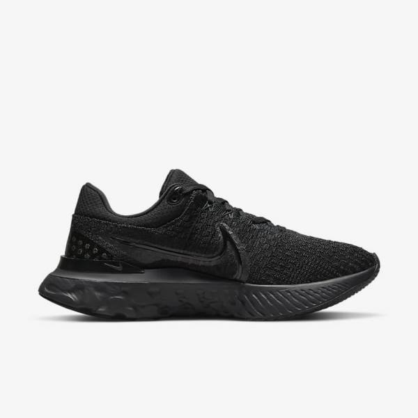 Women's Nike React Infinity Run Flyknit 3 Road Running Shoes Black | NK895LTW