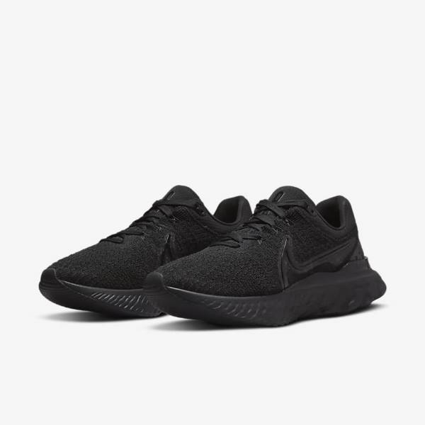 Women's Nike React Infinity Run Flyknit 3 Road Running Shoes Black | NK895LTW