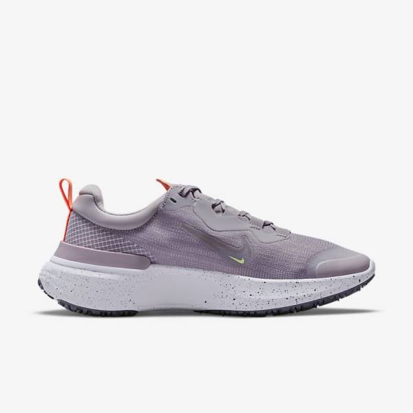 Women's Nike React Miler 2 Shield Weatherised Road Running Shoes Grey / Orange / Purple | NK427UDW