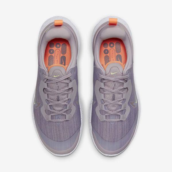 Women's Nike React Miler 2 Shield Weatherised Road Running Shoes Grey / Orange / Purple | NK427UDW