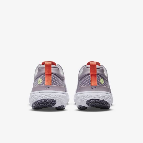 Women's Nike React Miler 2 Shield Weatherised Road Running Shoes Grey / Orange / Purple | NK427UDW