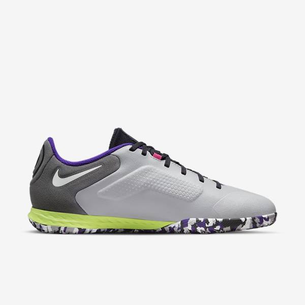 Women's Nike React Tiempo Legend 9 Pro IC Indoor-Court Football Shoes Light Grey / White | NK902DXN