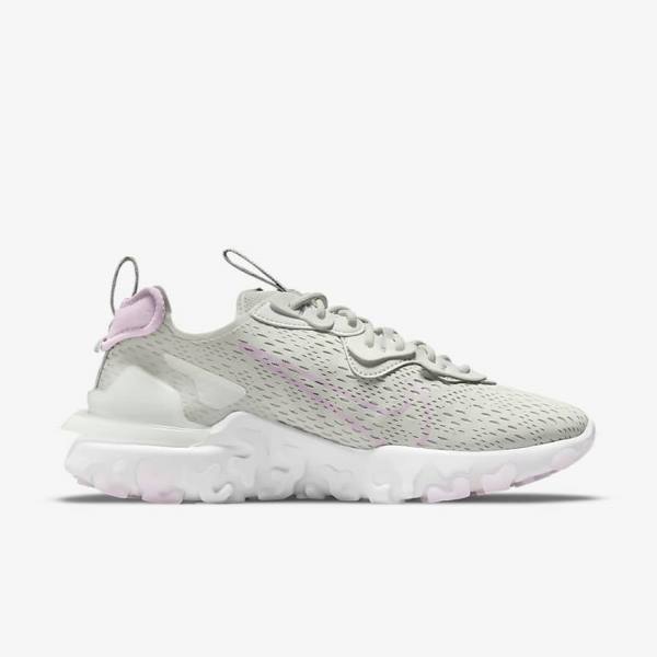 Women's Nike React Vision Trainers Light Beige / White / Pink | NK821OWJ