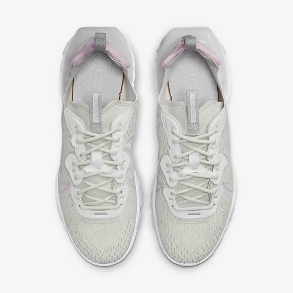 Women's Nike React Vision Trainers Light Beige / White / Pink | NK821OWJ