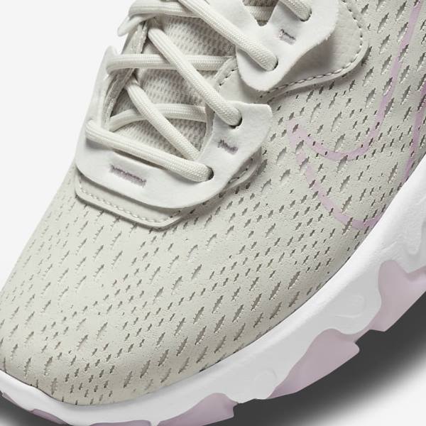 Women's Nike React Vision Trainers Light Beige / White / Pink | NK821OWJ