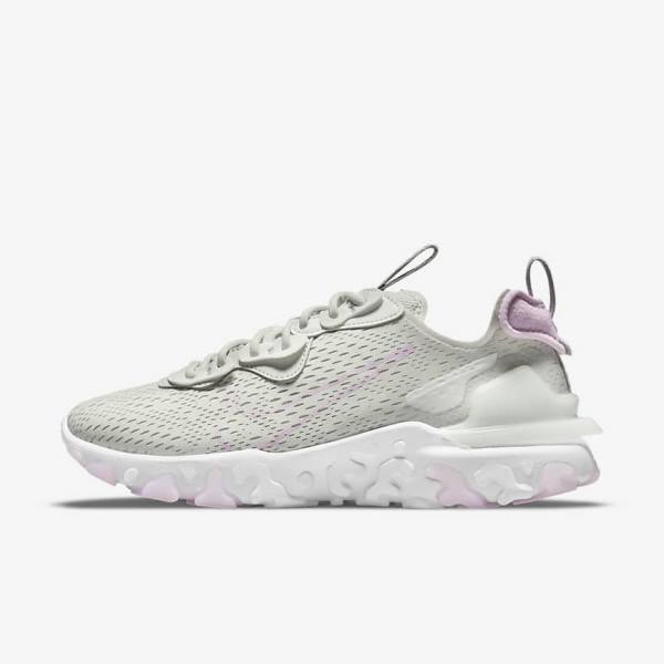 Women\'s Nike React Vision Trainers Light Beige / White / Pink | NK821OWJ