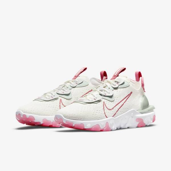 Women's Nike React Vision Trainers Platinum / Pink | NK310JRX