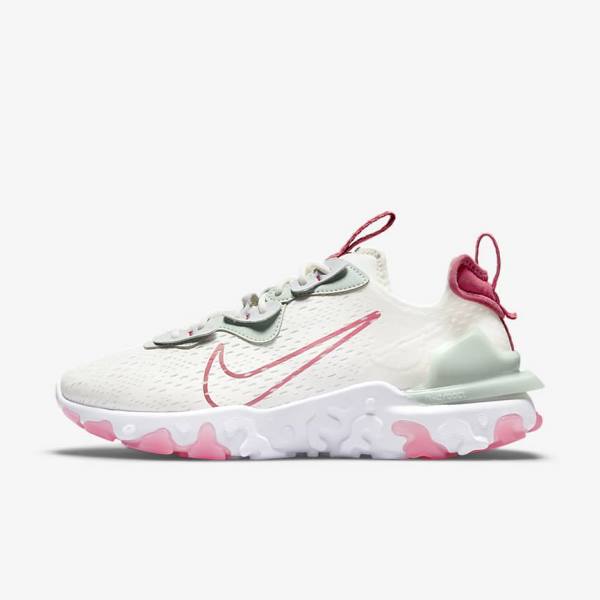 Women\'s Nike React Vision Trainers Platinum / Pink | NK310JRX