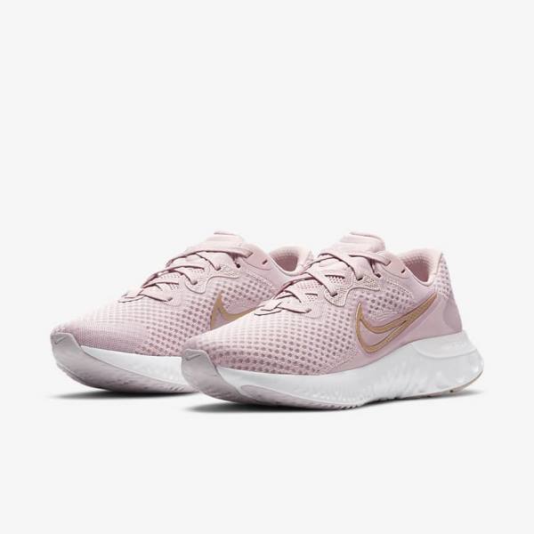 Women's Nike Renew Run 2 Road Running Shoes Light Purple / White / Metal Red Brown | NK235TZC