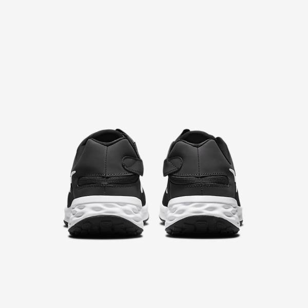 Women's Nike Revolution 6 FlyEase Next Nature Easy On-Off Road Running Shoes Black / Dark Grey / White | NK180MSD