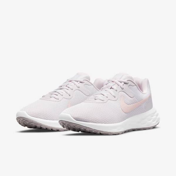 Women's Nike Revolution 6 Next Nature Road Running Shoes Light Purple / White | NK510NTG