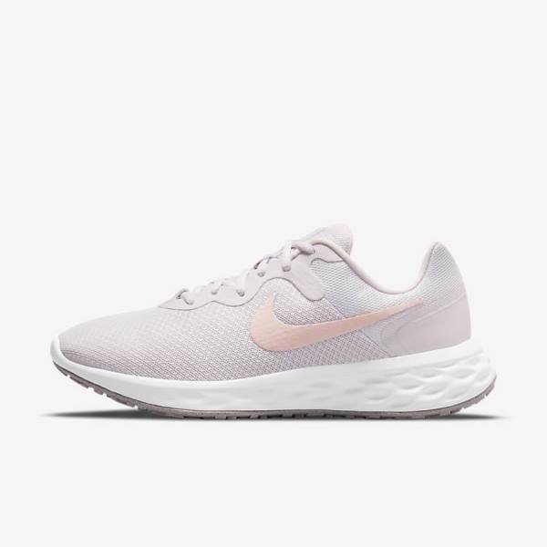 Women\'s Nike Revolution 6 Next Nature Road Running Shoes Light Purple / White | NK510NTG