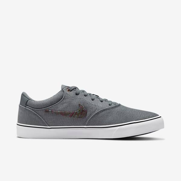 Women's Nike SB Chron 2 Canvas Premium Skate Shoes Grey / White | NK321SEM