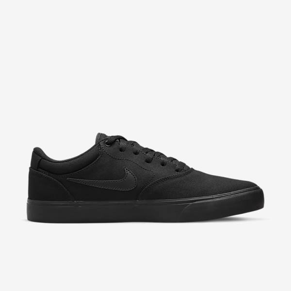 Women's Nike SB Chron 2 Canvas Skate Shoes Black | NK194VTQ