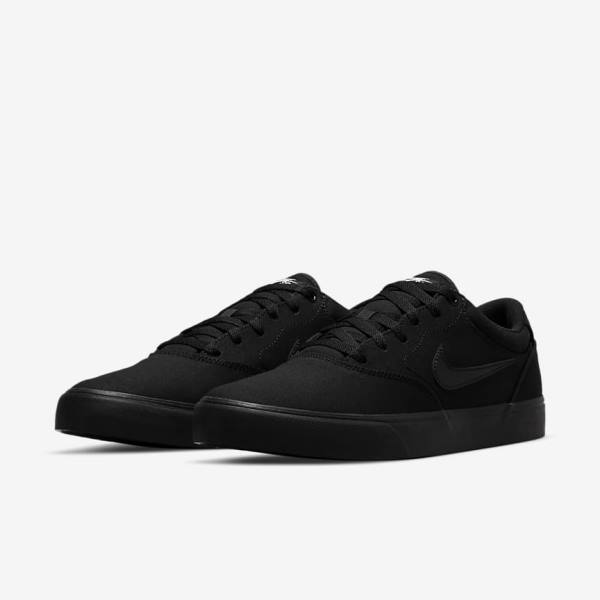 Women's Nike SB Chron 2 Canvas Skate Shoes Black | NK194VTQ