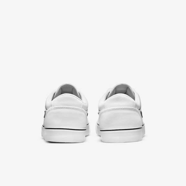 Women's Nike SB Chron 2 Canvas Skate Shoes White / Black | NK675TSE