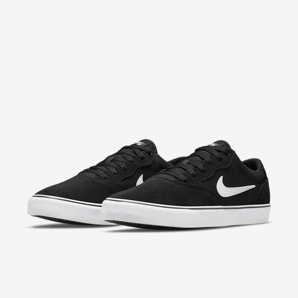 Women's Nike SB Chron 2 Skate Shoes Black / White | NK215VXB