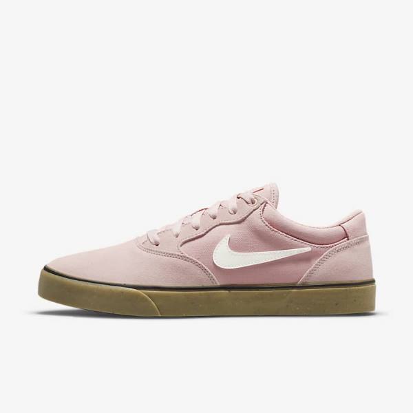 Women\'s Nike SB Chron 2 Skate Shoes Pink / Light Brown | NK471XKI