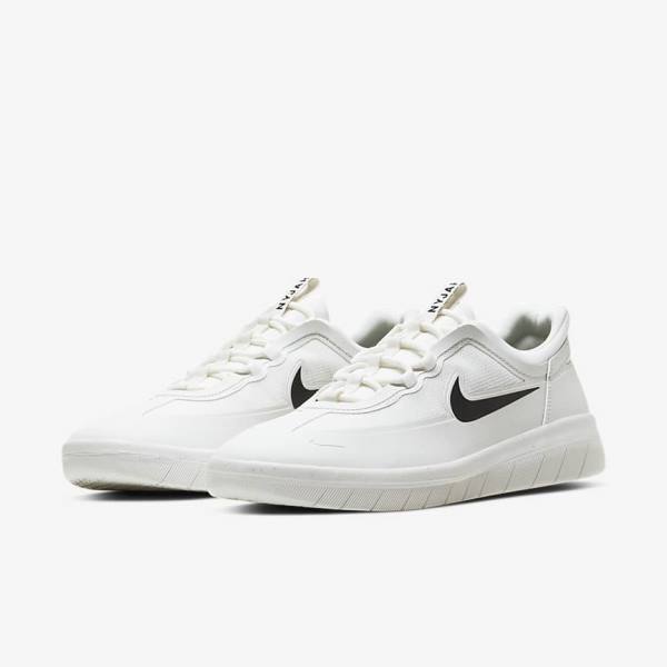 Women's Nike SB Nyjah Free 2 Skate Shoes White / Black | NK697XMG