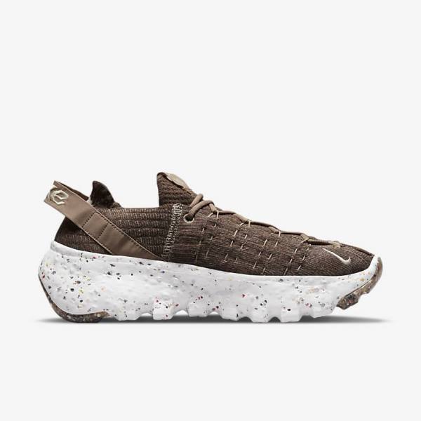 Women's Nike Space Hippie 04 Trainers Brown / White | NK325OND