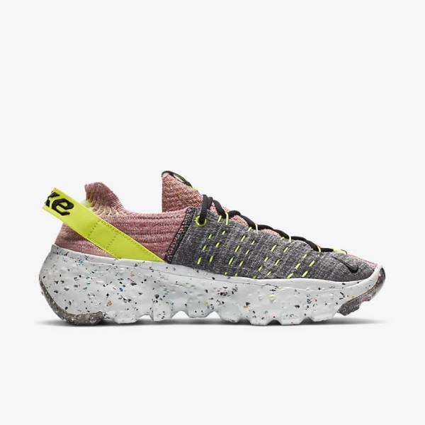 Women's Nike Space Hippie 04 Trainers Lemon / Light Pink / Black | NK326TWC