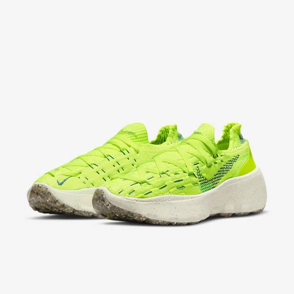 Women's Nike Space Hippie 04 Trainers Light Lemon / Green / Turquoise | NK791ZBA