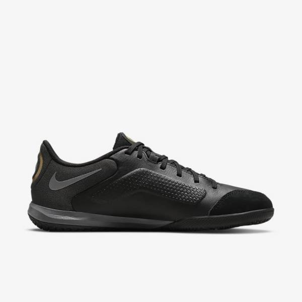 Women's Nike Tiempo Legend 9 Academy IC Indoor-Court Football Shoes Black / Dark Grey / Metal Gold / Black | NK326OVZ