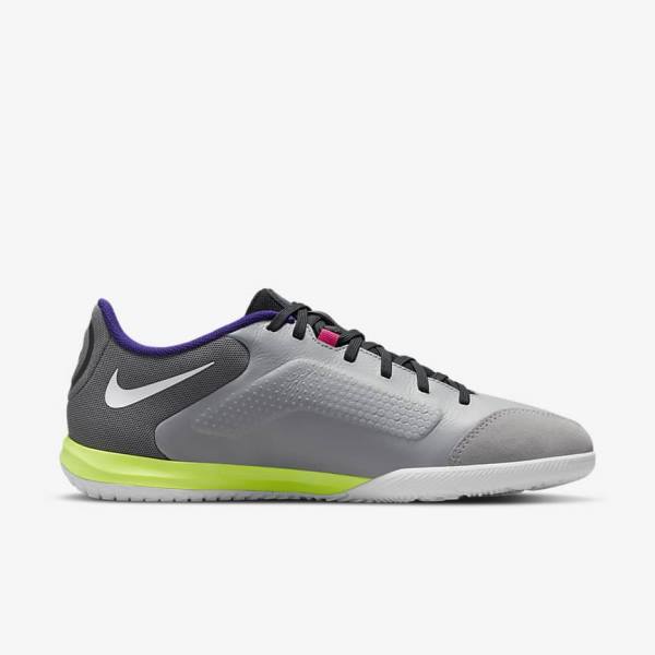 Women's Nike Tiempo Legend 9 Academy IC Indoor-Court Football Shoes Light Grey / White | NK708VIS