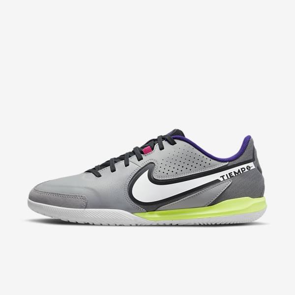 Women\'s Nike Tiempo Legend 9 Academy IC Indoor-Court Football Shoes Light Grey / White | NK708VIS