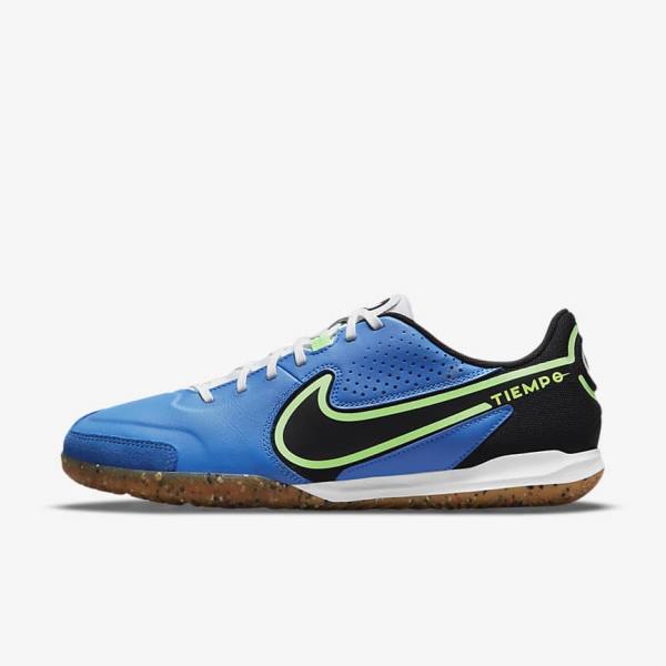 Women\'s Nike Tiempo Legend 9 Academy IC Indoor-Court Football Shoes Light Blue / Light Green / Brown / Black | NK714VJT