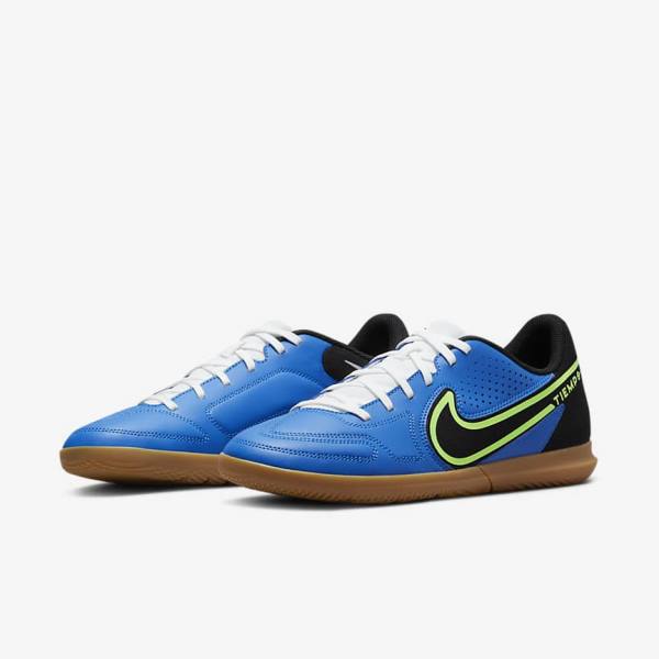 Women's Nike Tiempo Legend 9 Club IC Indoor-Court Football Shoes Light Blue / Light Green / Brown / Black | NK823EJA