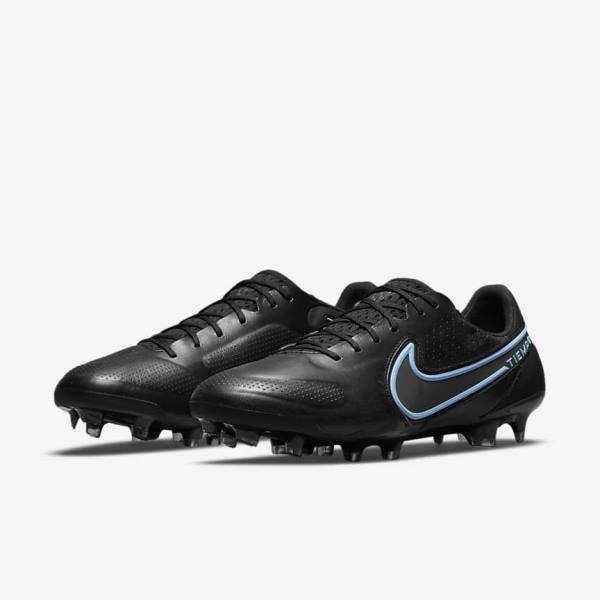 Women's Nike Tiempo Legend 9 Elite FG Firm-Ground Football Shoes Black / Grey | NK189PRL