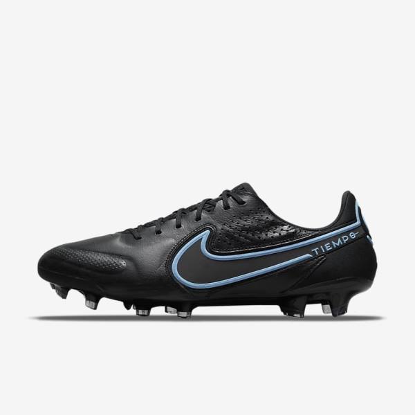 Women\'s Nike Tiempo Legend 9 Elite FG Firm-Ground Football Shoes Black / Grey | NK189PRL