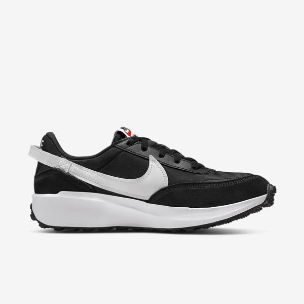 Women's Nike Waffle Debut Trainers Black / Orange / White | NK745XDJ