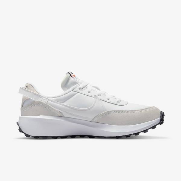 Women's Nike Waffle Debut Trainers White / Black / Orange | NK679GYE